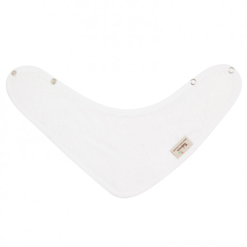 Baveta Textila Tip Bandana din Bambus, ALB