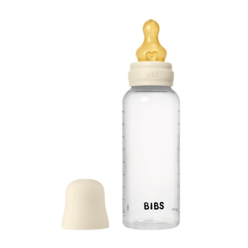 BIBS - Set complet biberon anticolici PP fara BPA, 270 ml, Latex, Ivory