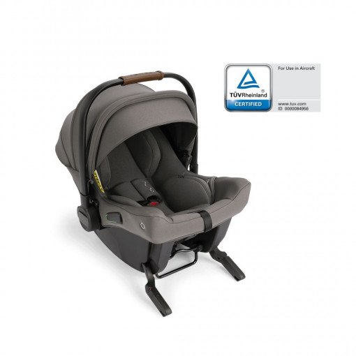 Nuna - Scoica auto cu ISOFIX integrat PIPA urbn Granite, nastere - 75 cm, testata inclusiv la impact lateral, conform ECE R129