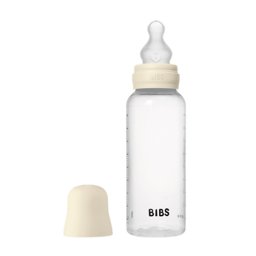 BIBS - Set complet biberon anticolici PP fara BPA, 270 ml, Silicon, Ivory