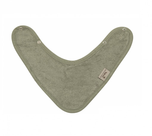Baveta Textila cu Doua Straturi Tip Bandana din Bambus Whisper Green