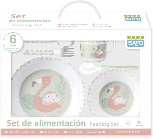 SET ALIMENTATIE FLAMINGO PARTY 6PIESE