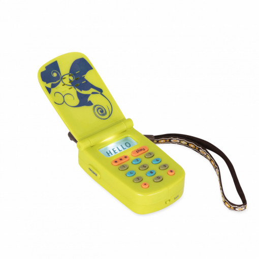 Telefon muzical cu clapeta verde B.Toys