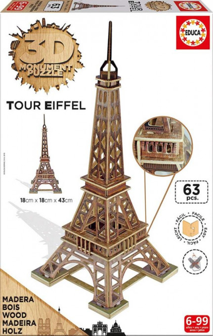 Puzzle Monument Turnul Eiffel 3D