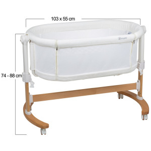 BabyGo - Patut co-sleeper 2 in 1 Amila, Creme - Img 6