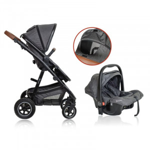 BabyGo - Carucior 3 in 1 Simplex, Grey Melange - Img 2