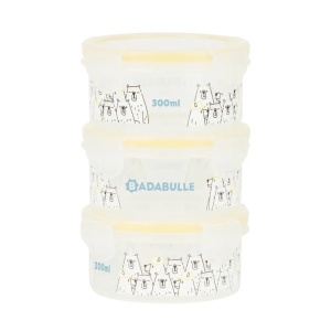 Badabulle - Set 3 boluri ermetice Maxi 300 ml, pentru pastrarea hranei - Img 5
