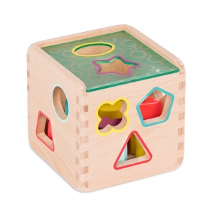 Cub educativ din lemn cu 9 forme diferite B.Toys - Img 3