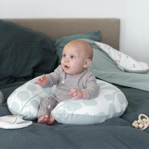 Doomoo - Perna pentru alaptat 2 in 1 Softy Leaves Aqua Green - Img 4
