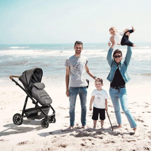 BabyGo - Carucior 3 in 1 Simplex, Grey Melange - Img 4