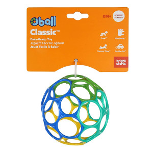Bright Starts - Minge Oball Classic Easy-Grasp - Albastru / Galben / Verde - Img 4