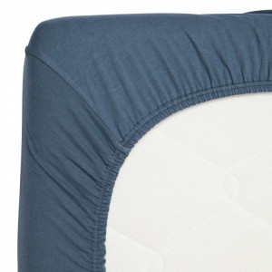 Cearsaf din Bambus cu Elastic 70 x 140 cm Marin - Img 2