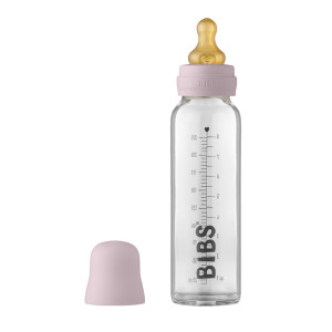 BIBS - Set complet biberon din sticla anticolici, 225 ml, Dusky Lilac - Img 1