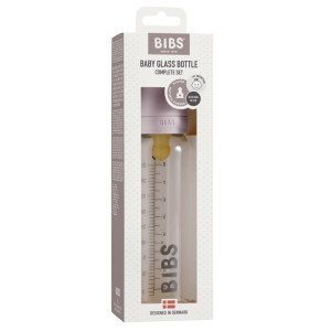 BIBS - Set complet biberon din sticla anticolici, 225 ml, Dusky Lilac - Img 2