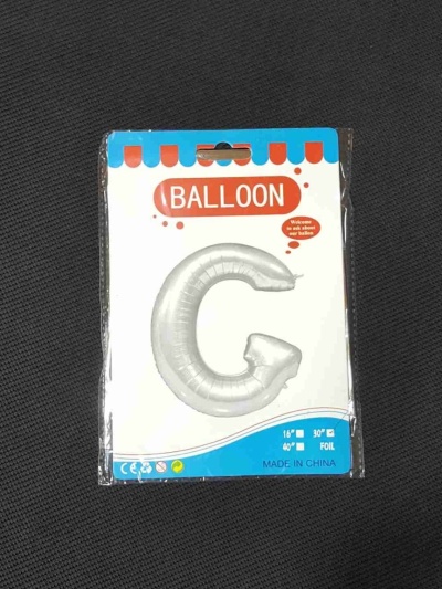 Balon Argintiu Litera G