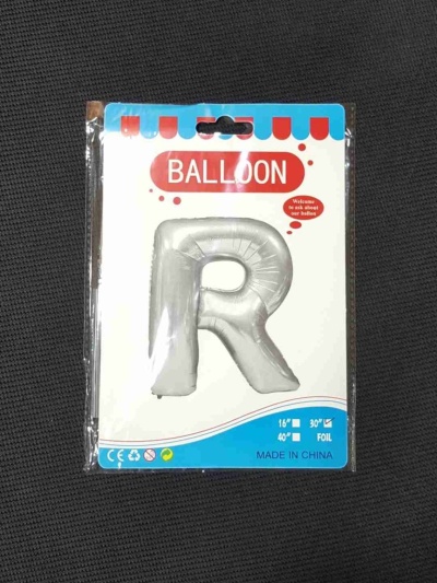 Balon Argintiu Litera R
