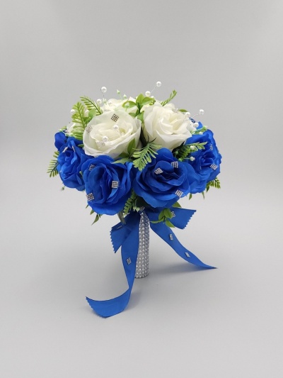 Buchet albastru cu ivory