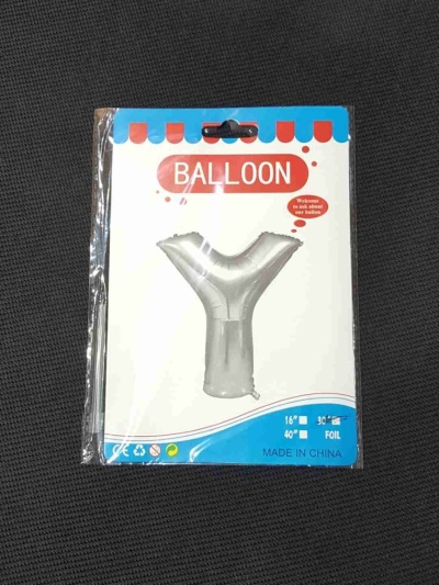 Balon Argintiu Litera Y