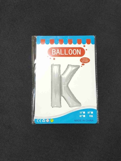 Balon Argintiu Litera K