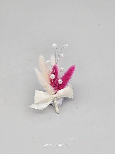 Floare nunta, flori uscate, lagurus fuxia si crem