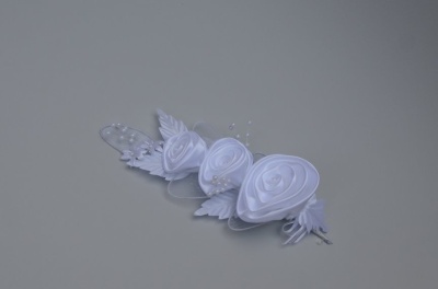 Floare Nunta G Saten XL Alb - Img 3