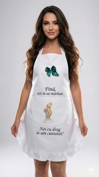 Șorț pentru mireasă, imagine blondă