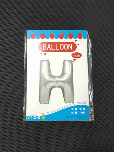 Balon Argintiu Litera H