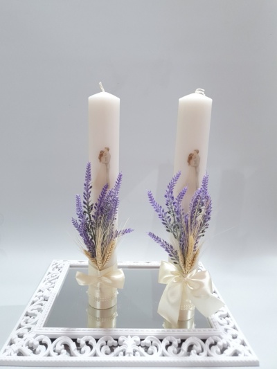 Lumanari Cununie lavanda2