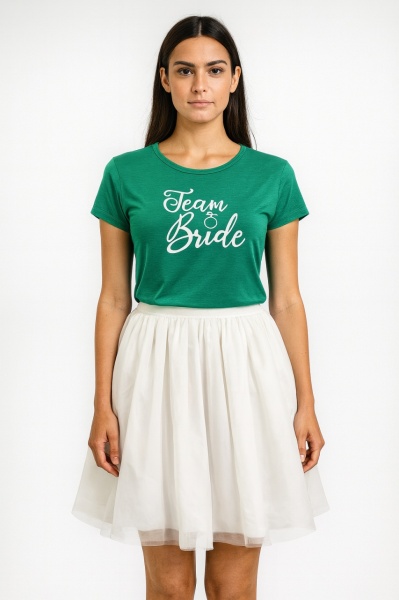 Tricou Team Bride, cu fustă ivory