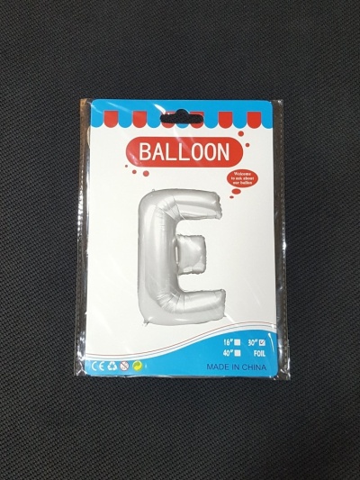 Balon Argintiu Litera E