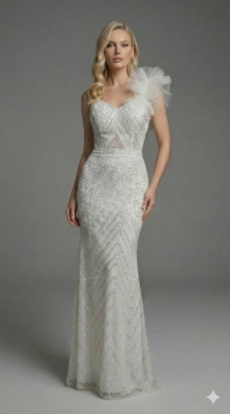 Rochie de mireasa Sofia, sirena, offwhite