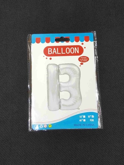 Balon Argintiu Litera B