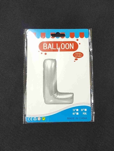 Balon Argintiu Litera L