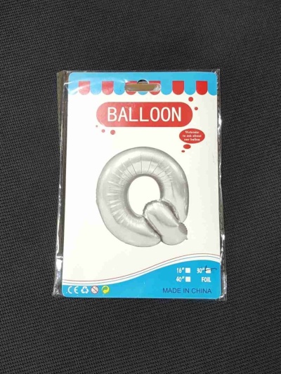 Balon Argintiu Litera Q