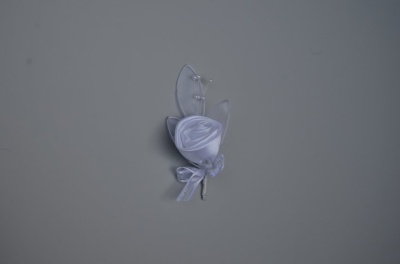 Floare nunta Fx saten alb - Img 2
