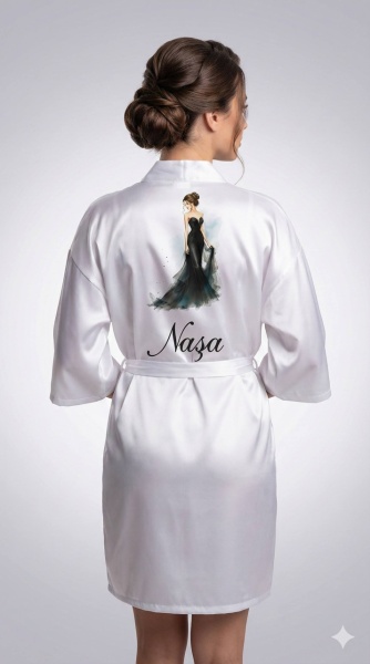 Halat pentru Nașă, rochie verde.
