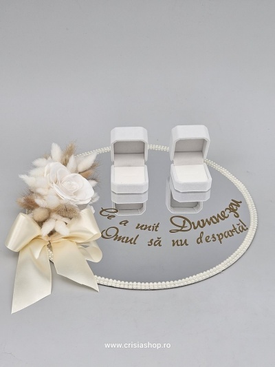 Platou verighete ivory