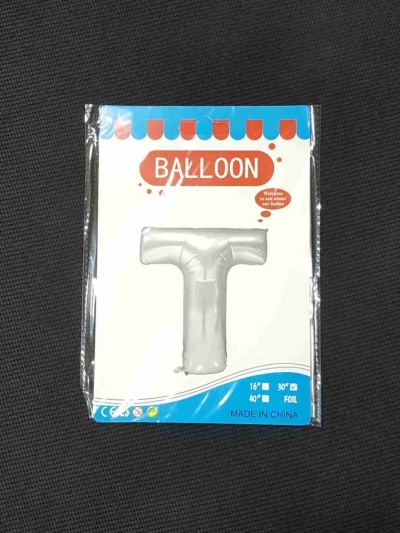 Balon Argintiu Litera T