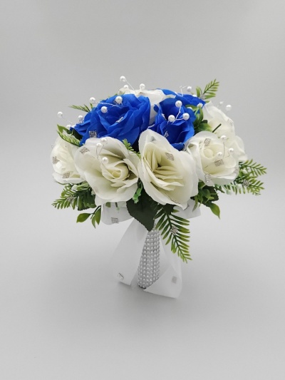 Buchet ivory cu albastru