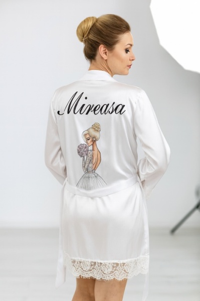 Halat mireasa, cu imagine blonda, scris mireasa