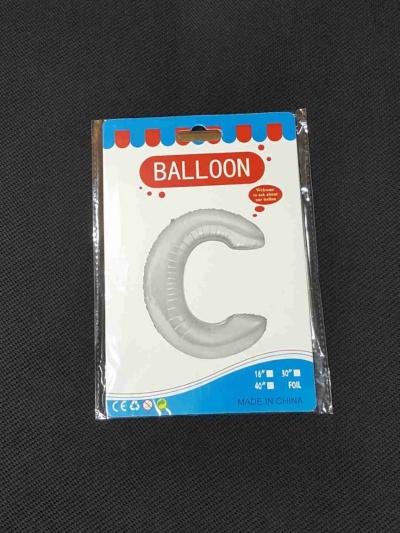 Balon Argintiu Litera C