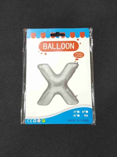 Balon Argintiu Litera X