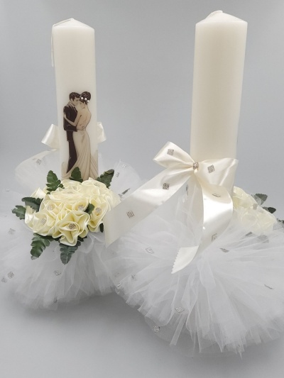 Lumanari buchet ivory - Img 2