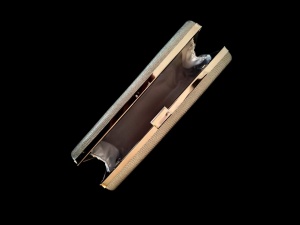 Clutch argintiu elegant cu lanț detașabil - Img 3