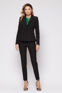 Pantaloni 'Gabrielle' negri pană