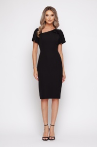 Rochie 'Celeste' conică cu decolteu asimetric - Img 1