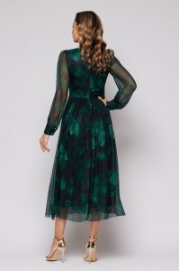 Rochie 'Dapfne' din mătase naturală imprimată - Img 3
