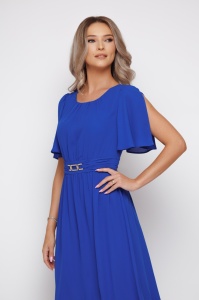 Rochie 'Estelle' albastru regal cu cataramă strălucitoare - Img 8