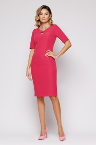 Rochie 'Grace' fucsia cu decupaj - Img 1
