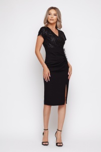 Rochie 'Josephine' cu fronseuri și tulle sidefat - Img 3